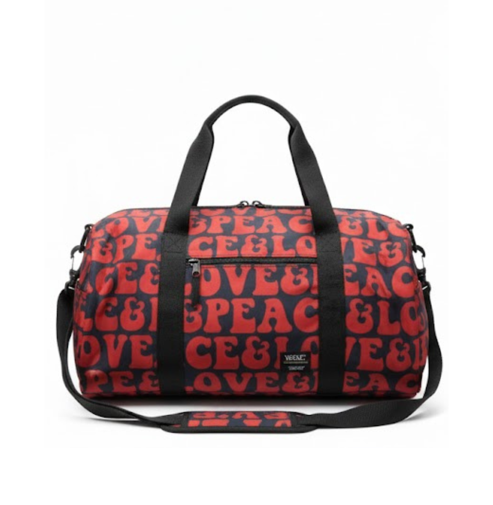 Wesc Hemi Love & Peace Unisex Sport Bag Red & Black