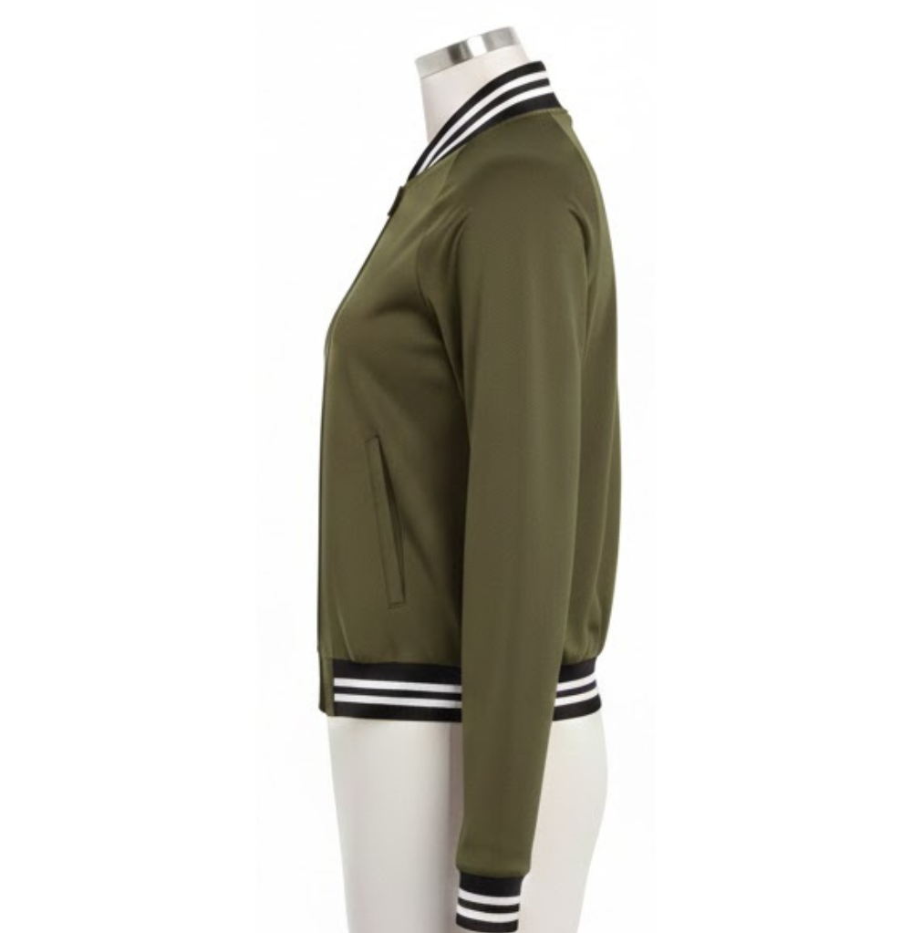 Balera Varsity Bomber Jacket, Olive