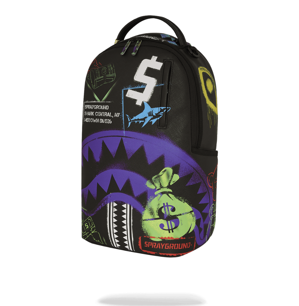Shark Central Stencils Black DLXSV Backpack