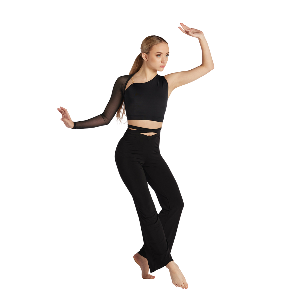 Balera Strappy Waist Flare Pants Black