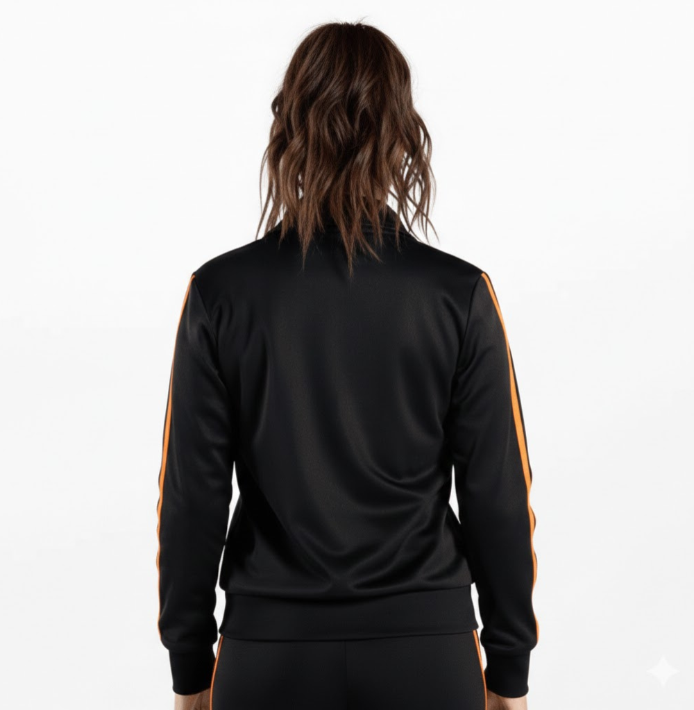 Balera Stripe Sleeve Track Jacket Black/Ember