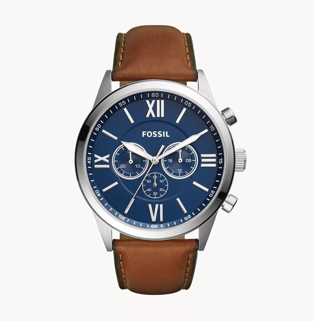 Fossil Flynn Chronograph Brown Leather Watch