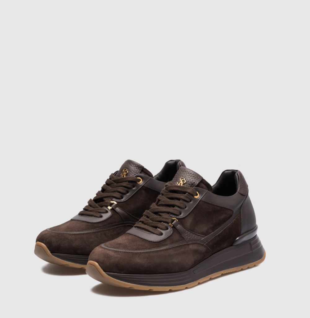 Stefano Ricci Suede + Vit.Swilly + C.Dark Brown Sneakers