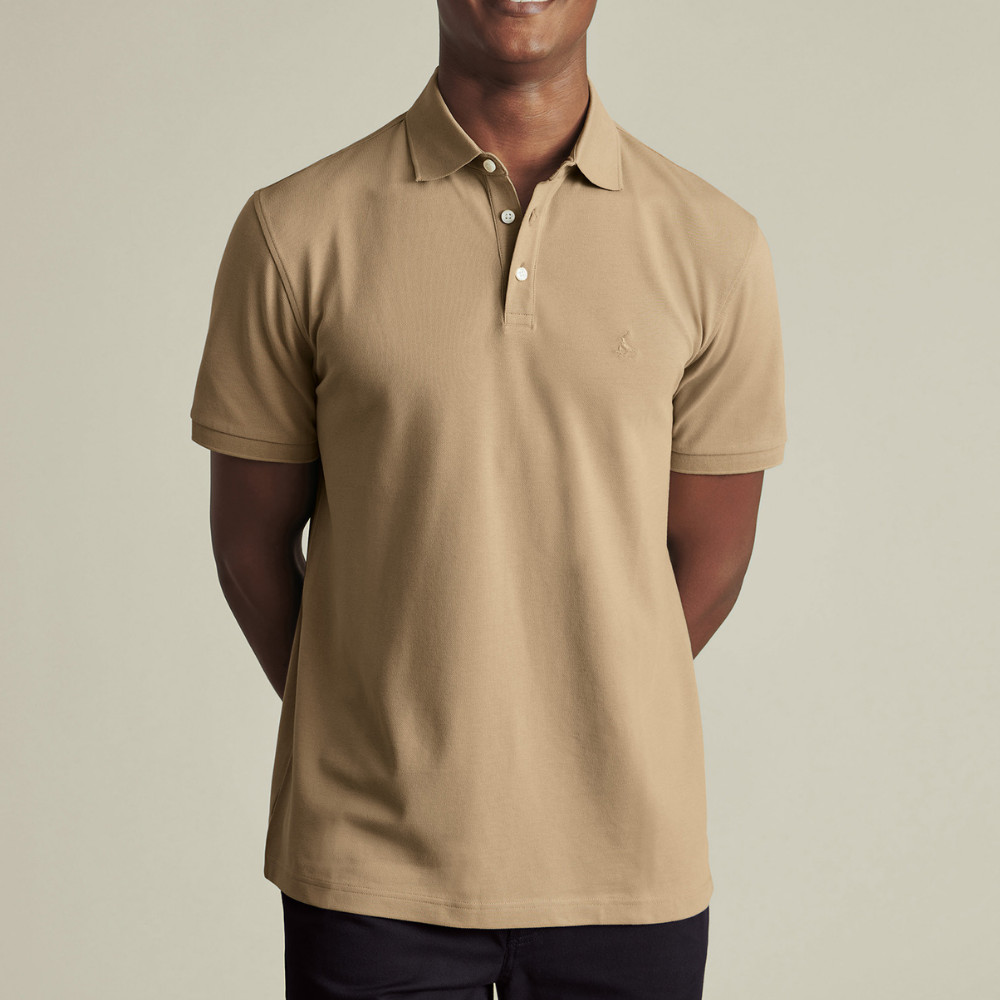 Charles Tyrwhitt Pique Polo - Tan