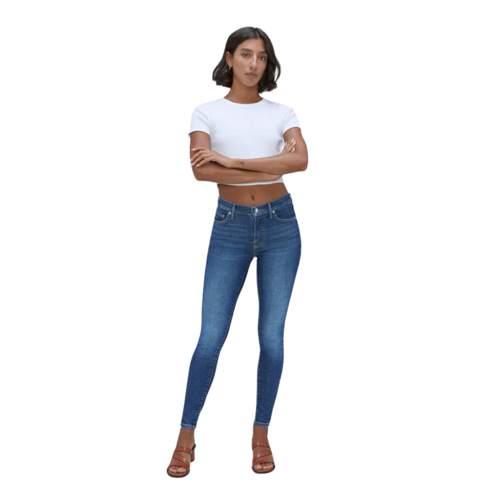 EVERLANE THE MID-RISE SKINNY STRETCH JEAN, BLUE