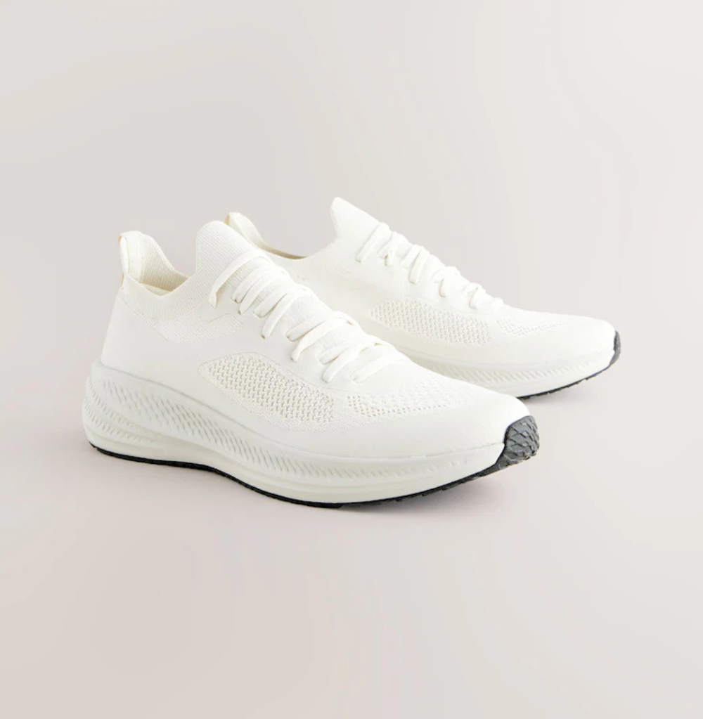 Next Cream Knitted Trainers