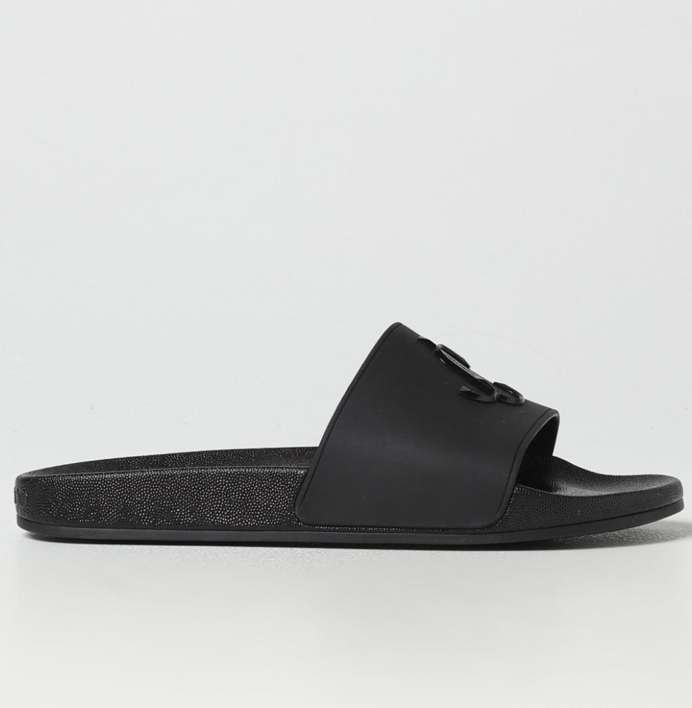 Jimmy Choo Port/M Black JC Logo Rubber