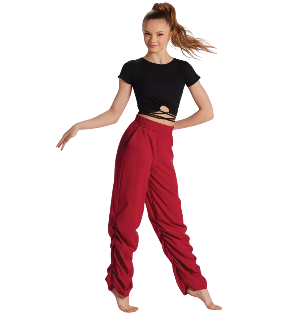 Balera Woven Tech Ruched Pants Scarlet