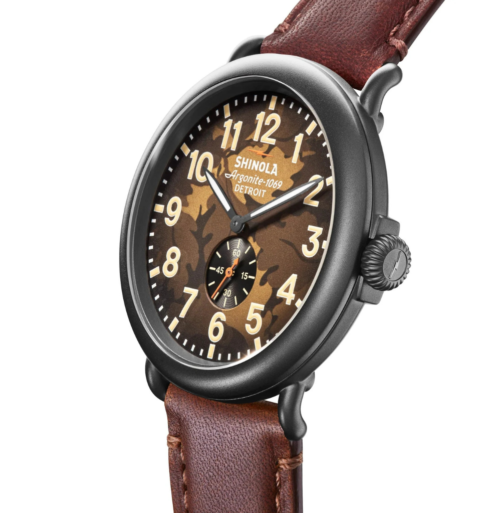 Shinola Detriot Runwell Leather-Strap Watch