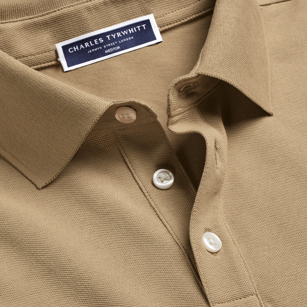 Charles Tyrwhitt Pique Polo - Tan