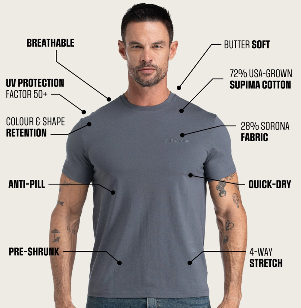 BÆRSkin Sorona Short Sleeve T-Shirt Dark Grey