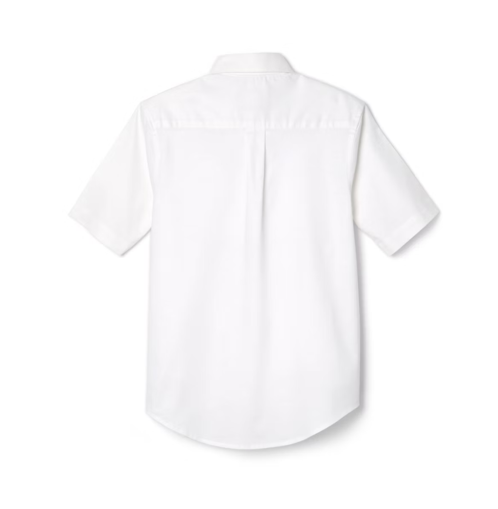French Toast Men Short Sleeve Oxford Shirt White