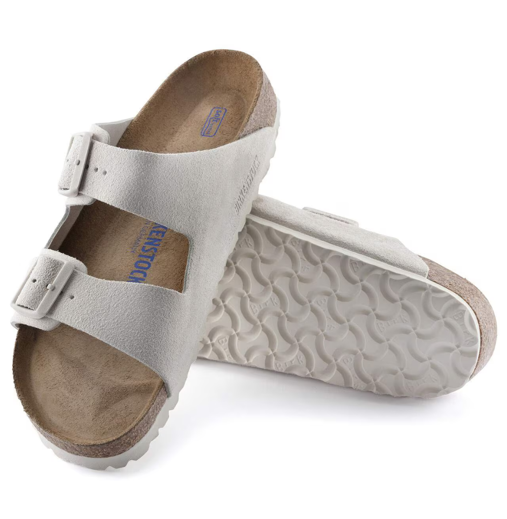 Arizona Birkenstock Modern Suede Antique White
