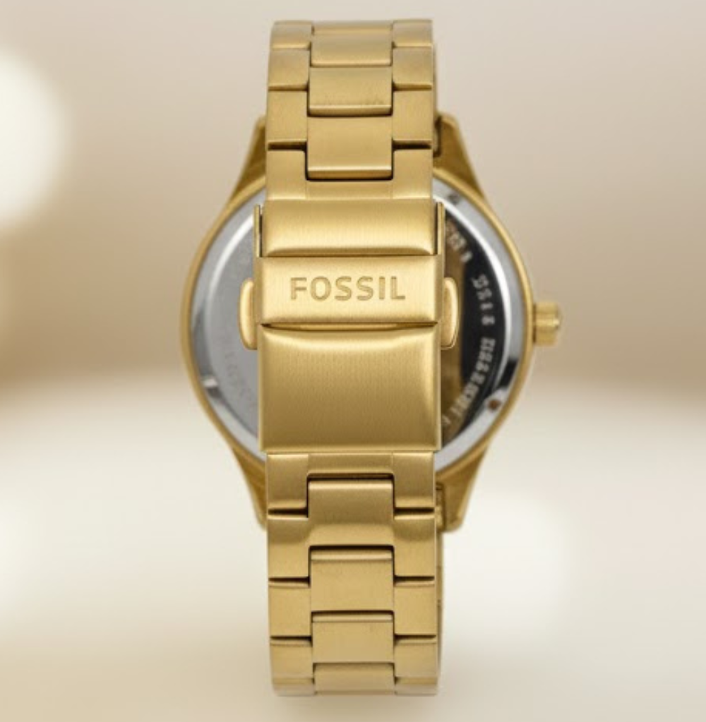 Fossil BQ1561 Women's Stainless Steel Analog Rose Gold Dial Genuine Watch GE207