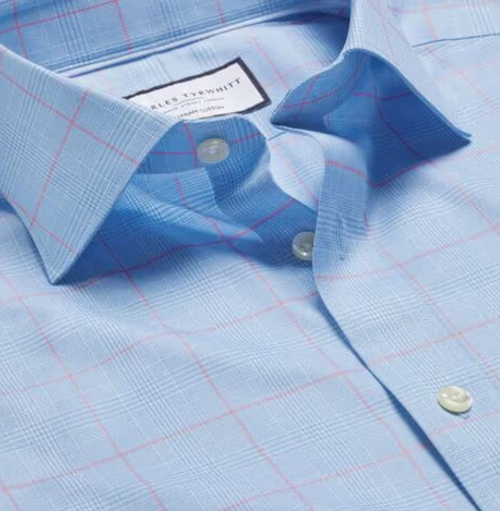 Charles Tyrwhitt Egyptian Cotton Check Shirt Classic Fit 16/35in