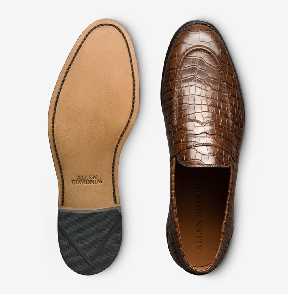 Allen Edmonds Randolph 2.0 Chili Embossed Croco Leather Penny Loafer