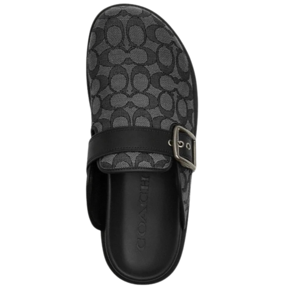 Coach Buckle Clog In Signature Jacquard
