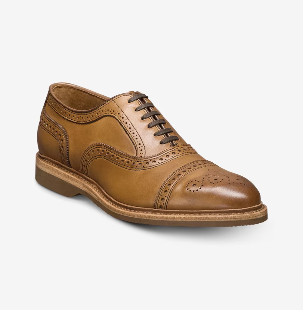 Allen Edmonds Strand Verse Cap-toe Oxford Dress Shoe , Walnut Leather