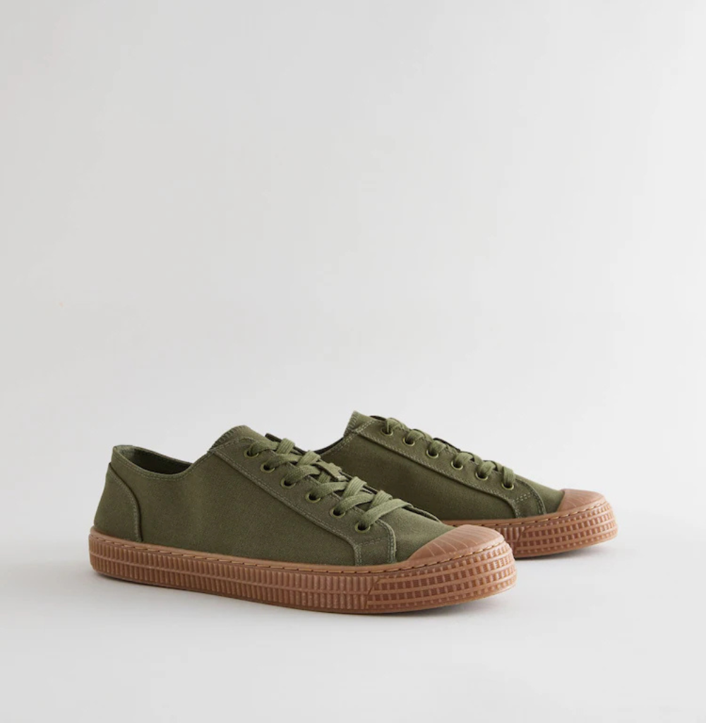 Next Green Canvas Trainers Shoes
