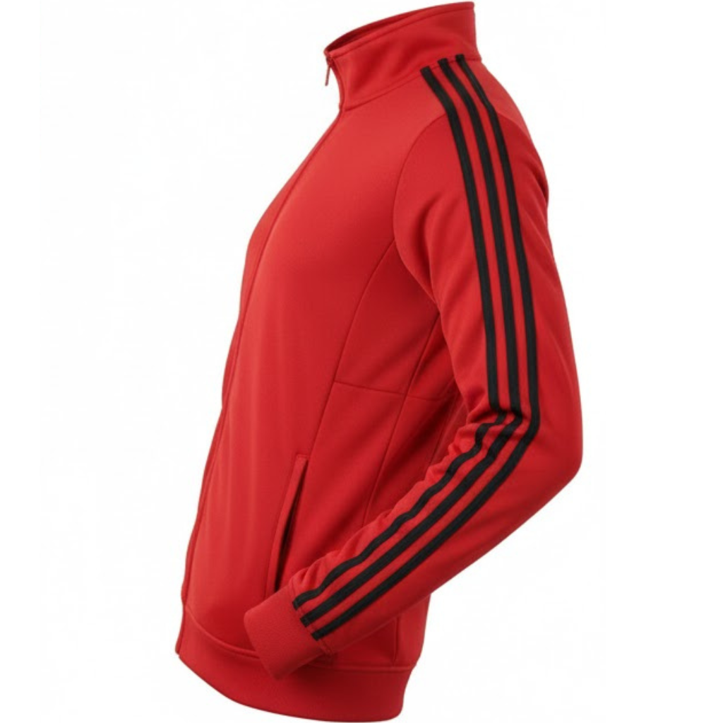 Balera Stripe Sleeve Track Jacket, Red