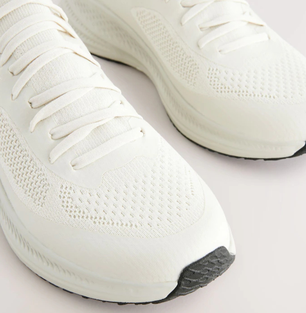 Next Cream Knitted Trainers