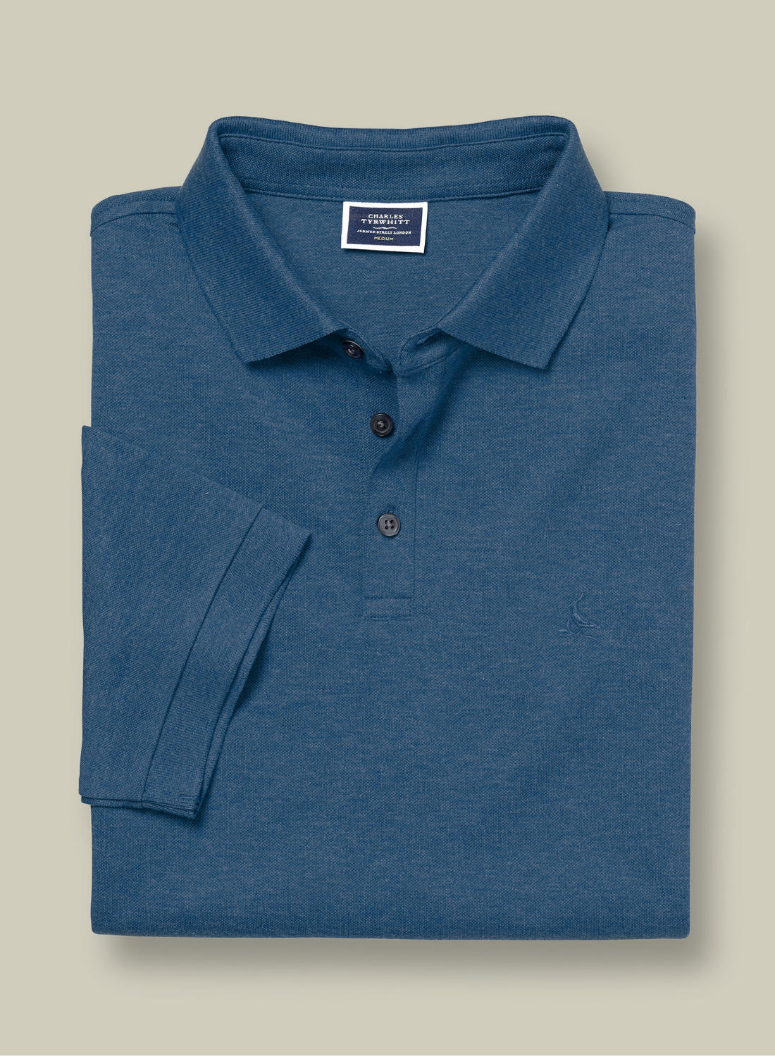 Charles Tyrwhitt Pique Polo - Indigo Marl
