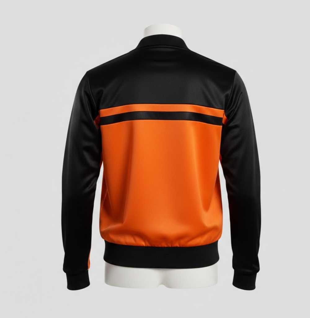 Balera Sporty Stripe Bomber Jacket Ember