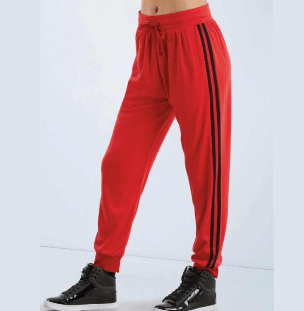 Balera Side Stripe Track Pants Red