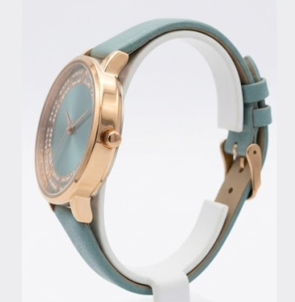 Seafoam & Rose Gold Crystal Watch