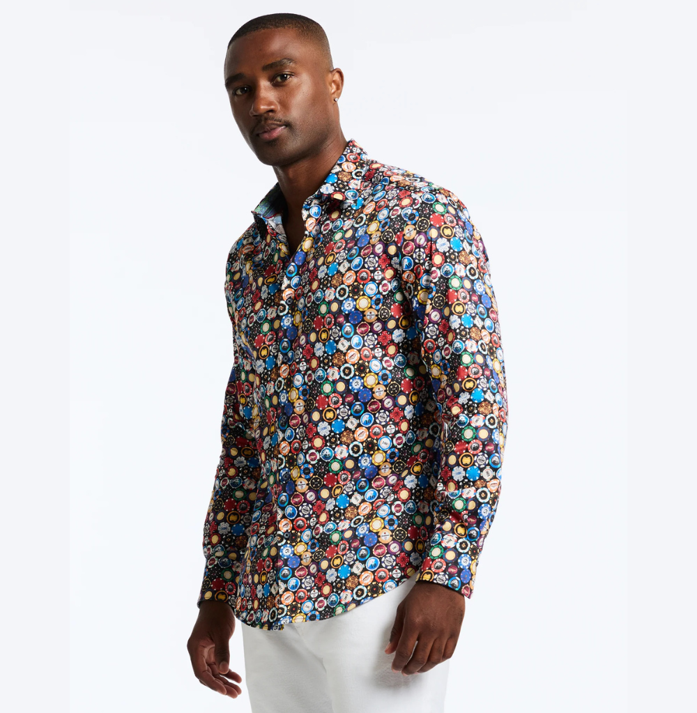 Robert Graham Highroller Long Sleeve Button Down Shirt Multi
