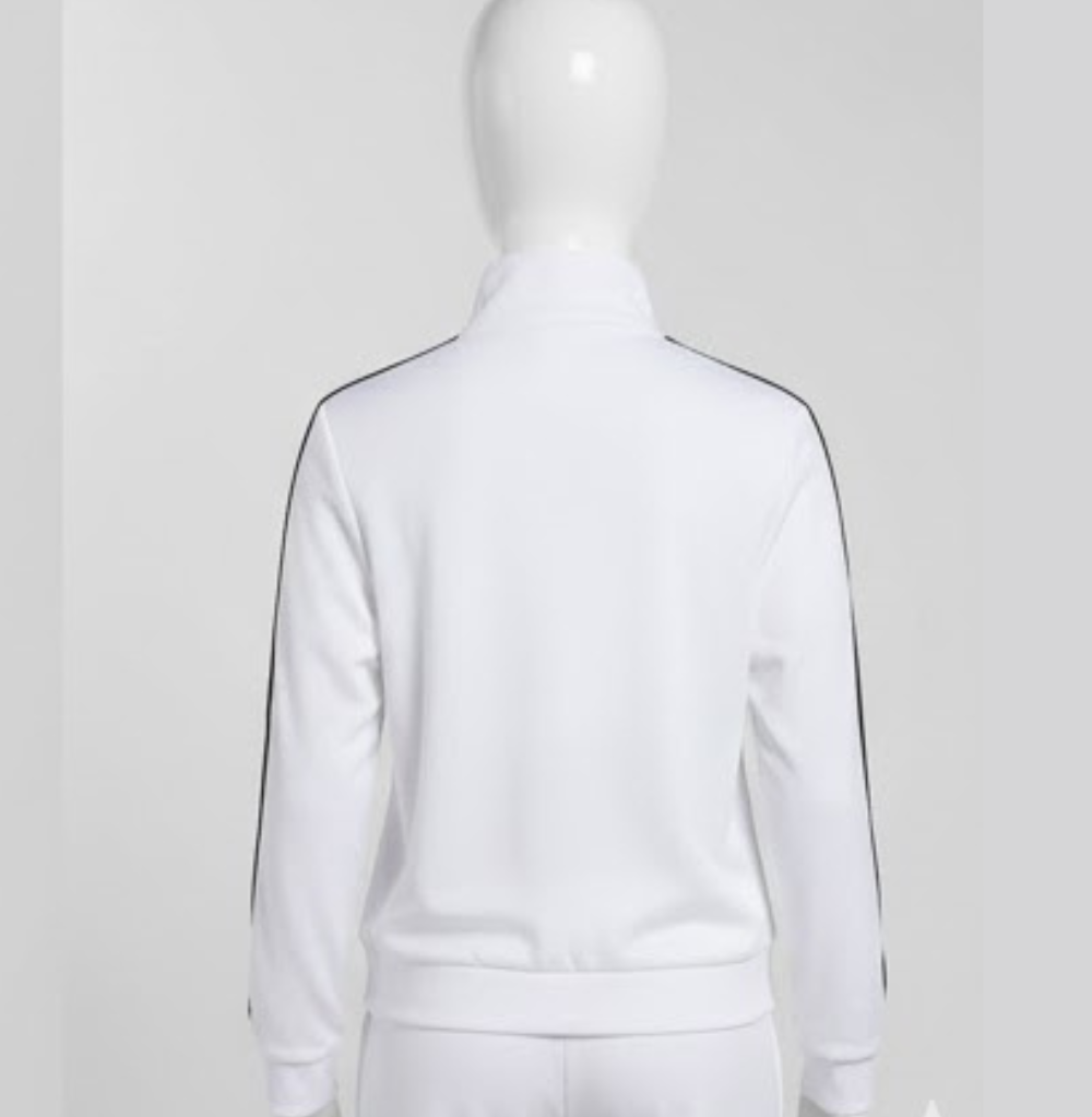 Balera Stripe Sleeve Track Jacket White
