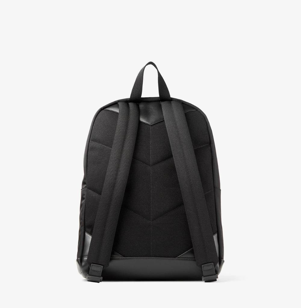 Jimmy Choo Wilmer Nylon W/Jimmy Black Backpack
