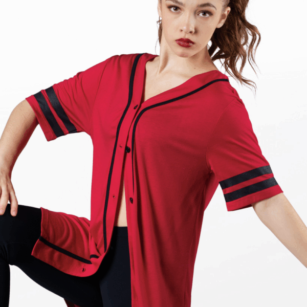 Balera Oversized Baseball Jersey Red