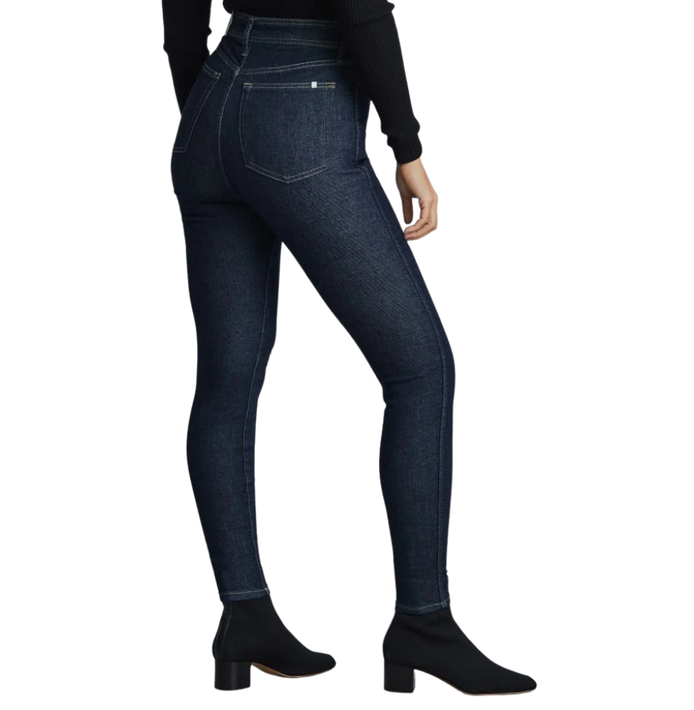 EVERLANE THE WAY-HIGH® CLEAN FRONT SKINNY JEAN, DARK INDIGO