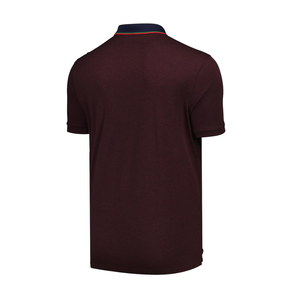 Charles Tyrwhitt England Rugby Pique Short Sleeve Polo - Wine Red