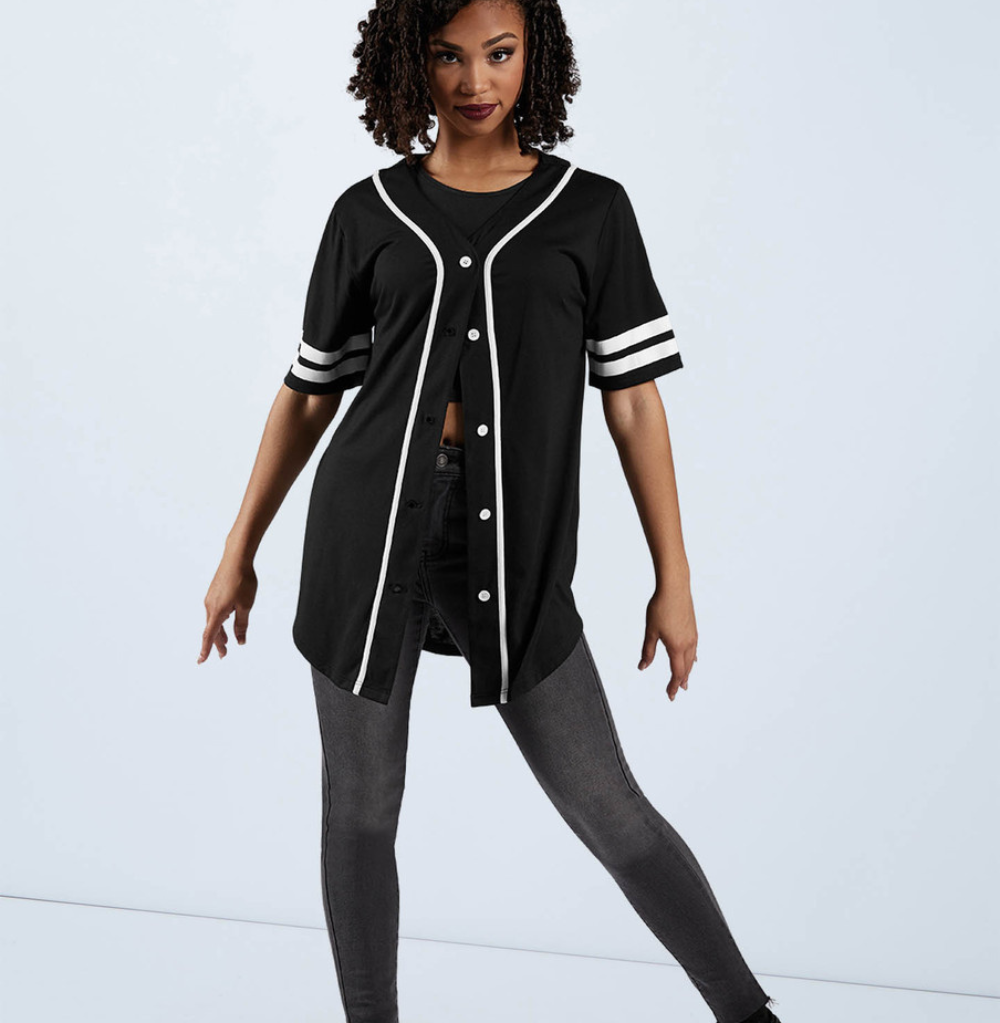 Balera Oversized Baseball Jersey Black
