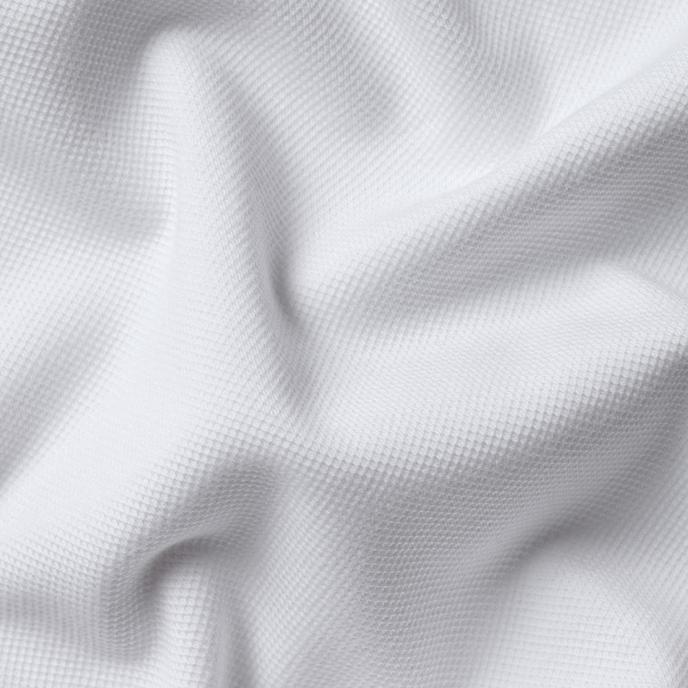 Charles Tyrwhitt Long Sleeve Smart Pique Polo - White