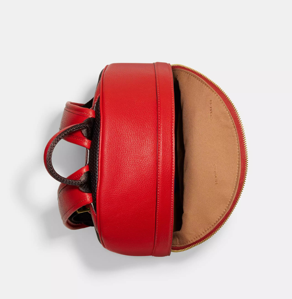 Coach Charter Backpack 24 In Signature Leather Red