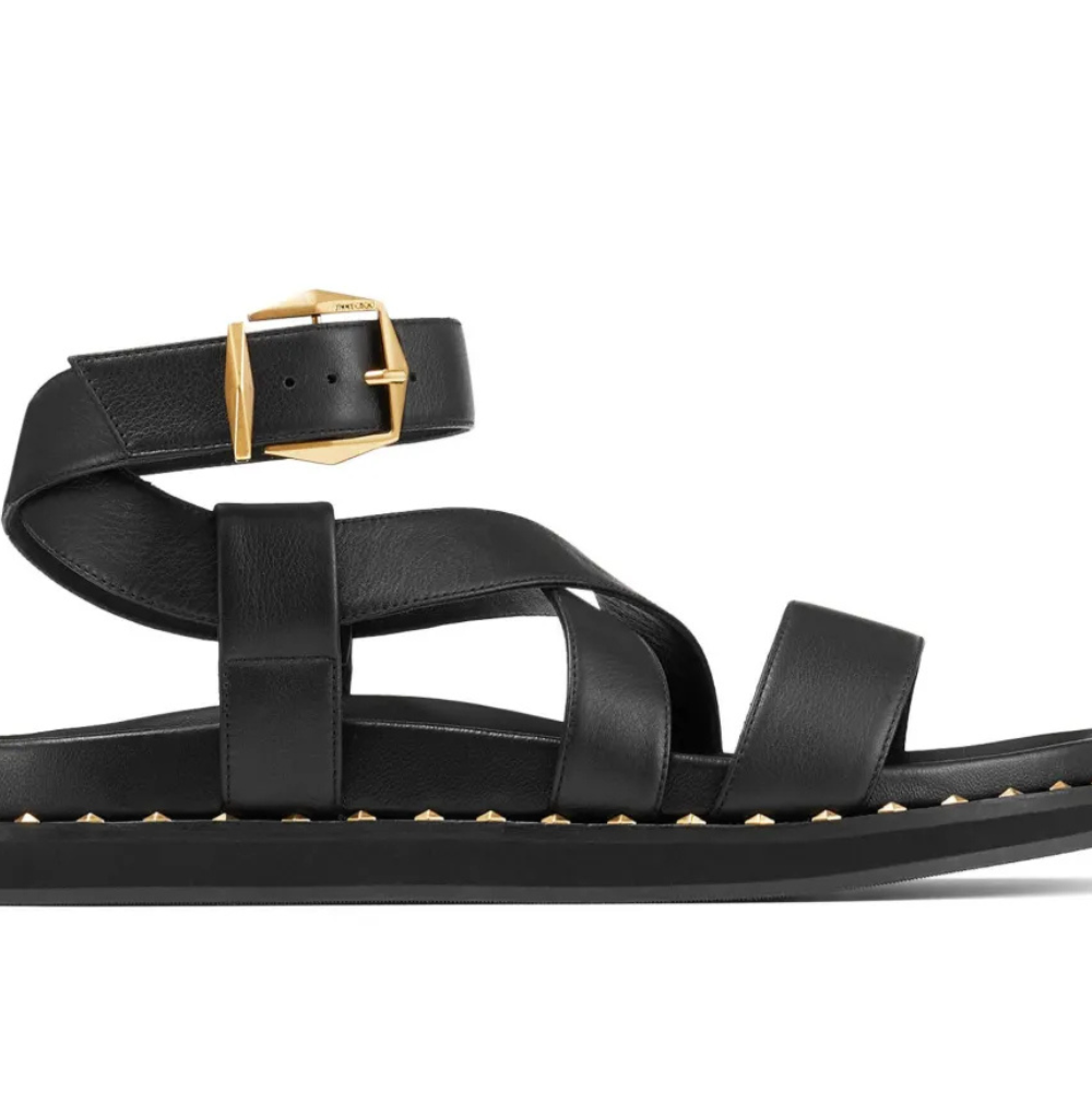 Jimmy Choo Blaise Leather Sandals Black
