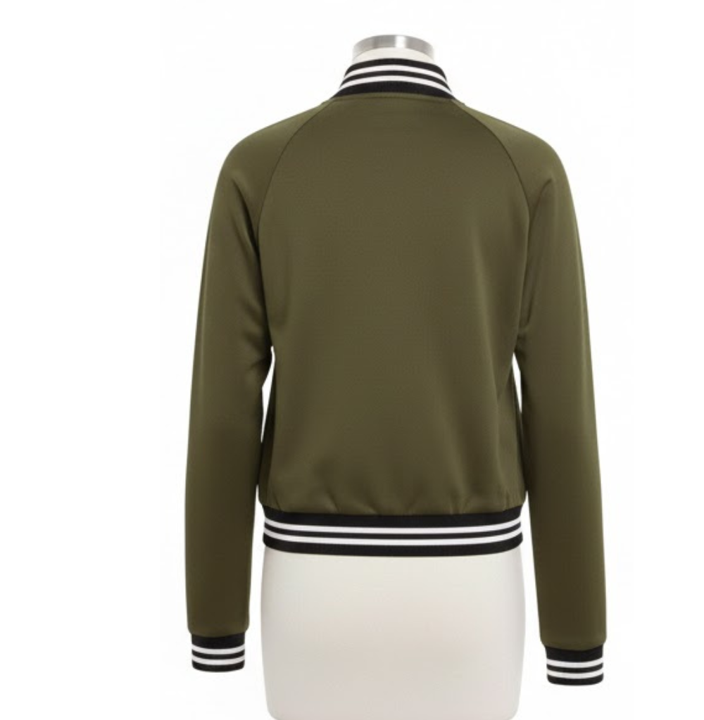 Balera Varsity Bomber Jacket, Olive