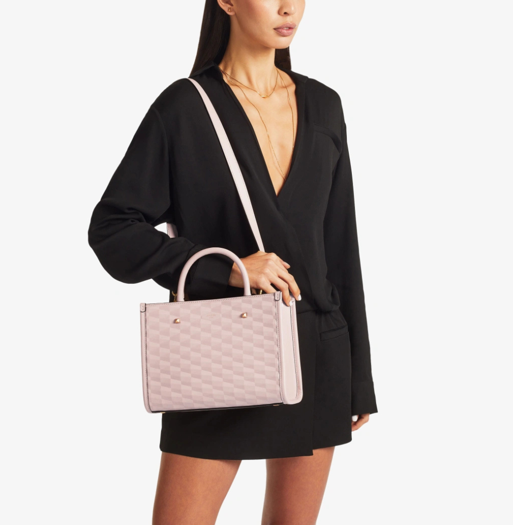 Jimmy Choo Avenue M Tote Macaron Diamond Embossed 3D Leather Tote bag