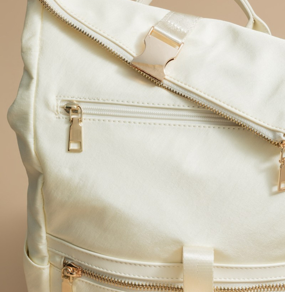 Francesca's Wendi Nylon Buckle Flap Backpack