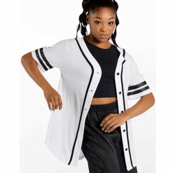 Balera Oversized Baseball Jersey White