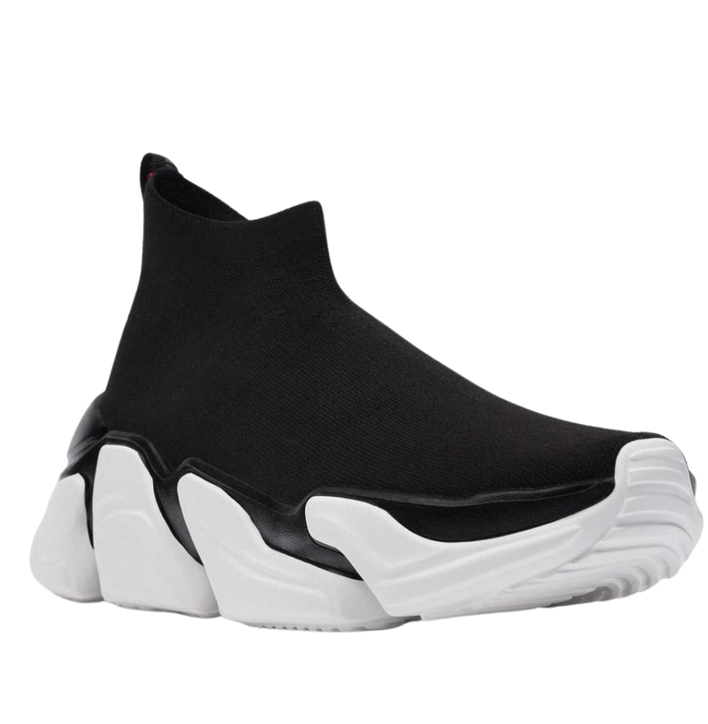 ZARA 'Fabric Knit High Top' Pull-On Sock Sneakers