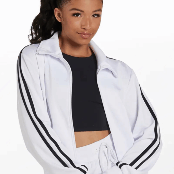Balera Stripe Sleeve Track Jacket White