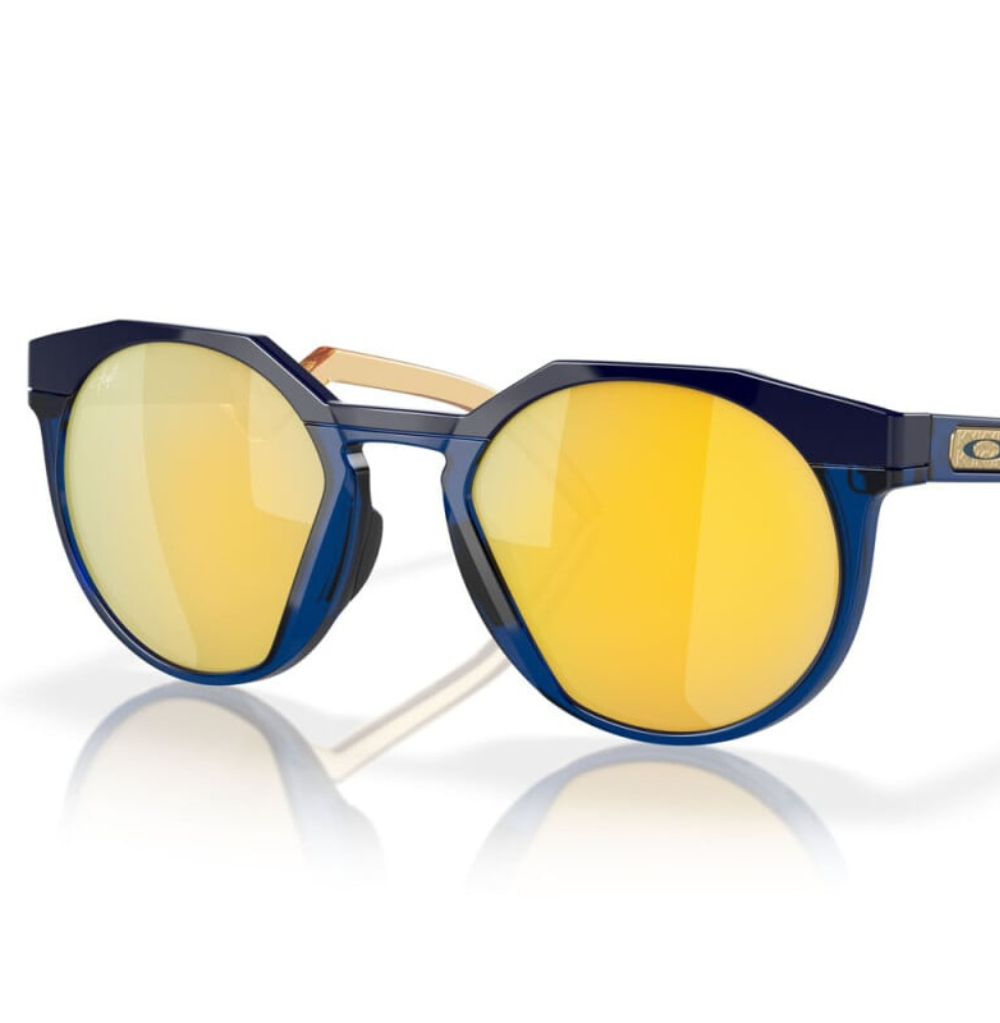 NEW Oakley HSTN Navy Transparent Blue Frame POLARIZED 24K Prizm Sunglass 9242-11