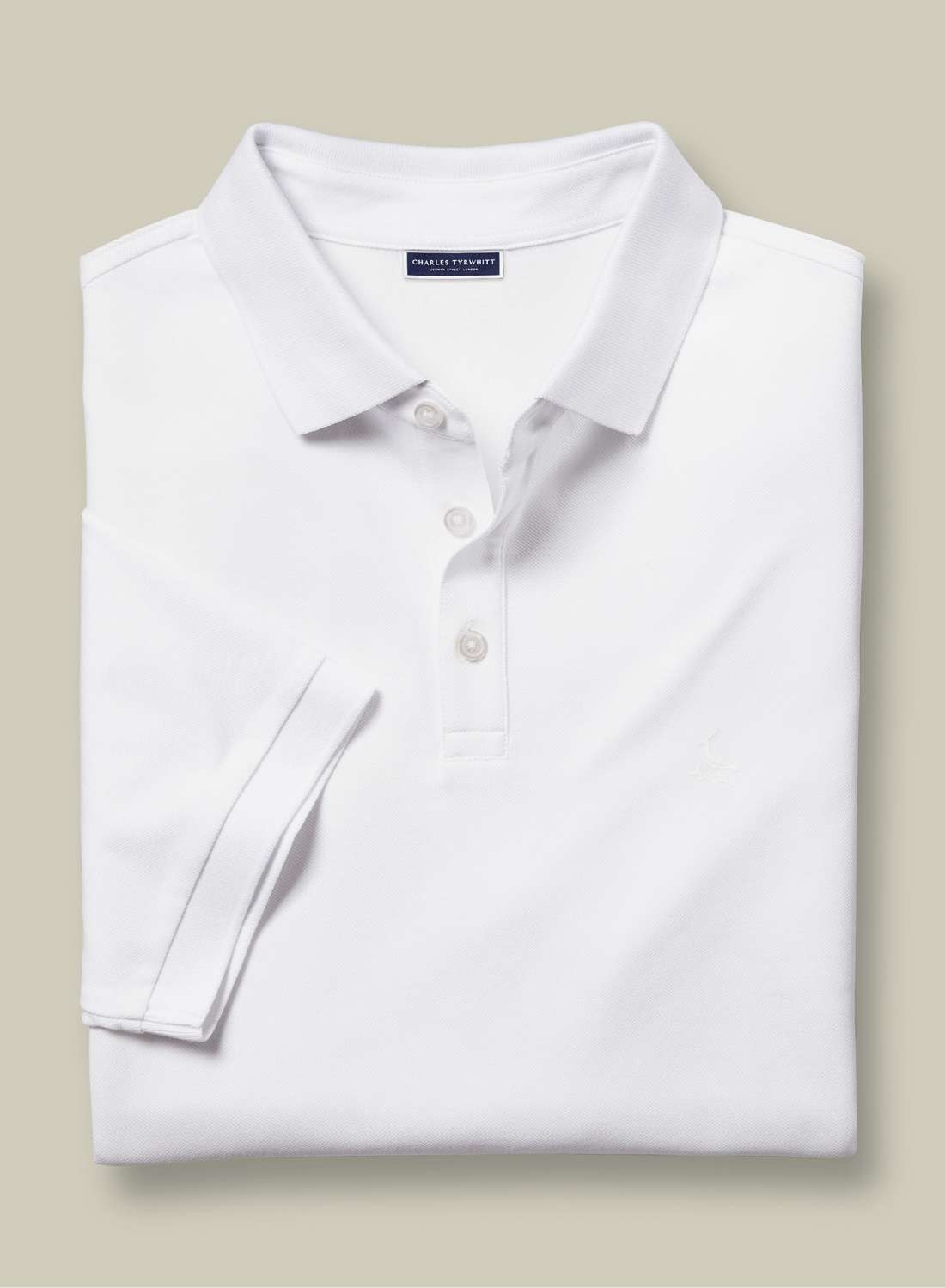 Charles Tyrwhitt Pique Polo - White