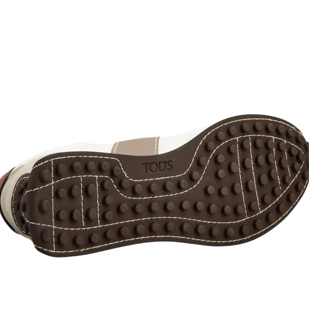 Tod's Vintage Sneakers In Leather and Fabric