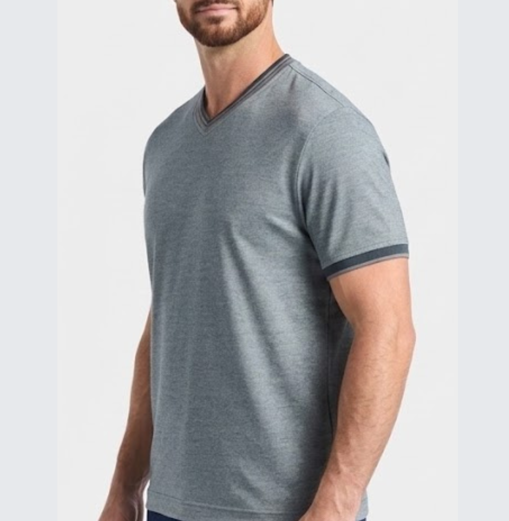 Robert Graham Holton Short Sleeve T-Shirt Charcoal