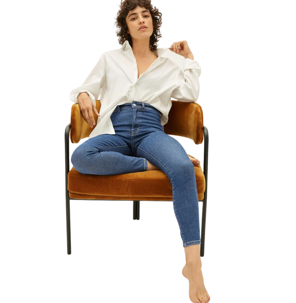 EVERLANE THE WAY-HIGH® CLEAN FRONT SKINNY JEAN, VINTAGE BLUE